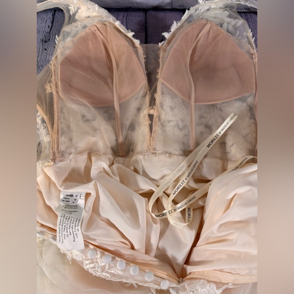 Blu Bridal MORILEE ROSA 5763 Romantic Boho Ivory A-line Wedding Gown Dress 12 - Picture 7 of 16